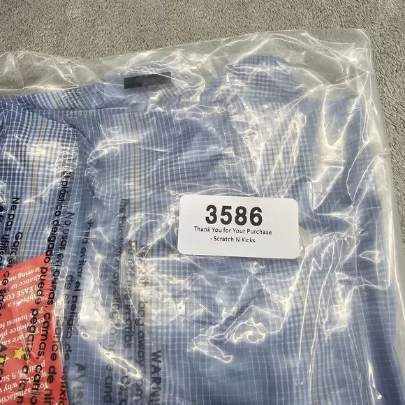 Duluth Trading Co Men's Blue Plaid Long Sleeve Button Up Roll Tab Size L Tall - Picture 10 of 10